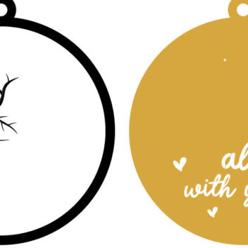 Intra απο ξύλο plywood 3mm-4mm πάχος Καρδινάλια Χριστουγεννιάτικα στολίδια  Δίασταση 8x8 cm INTRAFABR-110935112 - Image 3