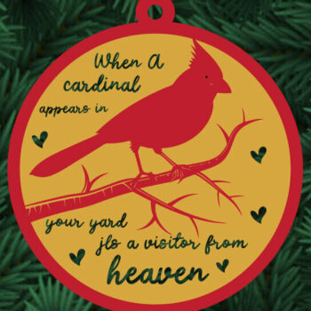 Intra απο ξύλο plywood 3mm-4mm πάχος Καρδινάλια Χριστουγεννιάτικα στολίδια  Δίασταση 8x8 cm INTRAFABR-110935190 - Image 1