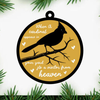 Intra απο ξύλο plywood 3mm-4mm πάχος Καρδινάλια Χριστουγεννιάτικα στολίδια  Δίασταση 8x8 cm INTRAFABR-110935190 - Image 2