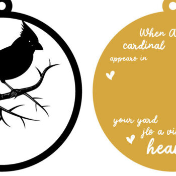 Intra απο ξύλο plywood 3mm-4mm πάχος Καρδινάλια Χριστουγεννιάτικα στολίδια  Δίασταση 8x8 cm INTRAFABR-110935190 - Image 3