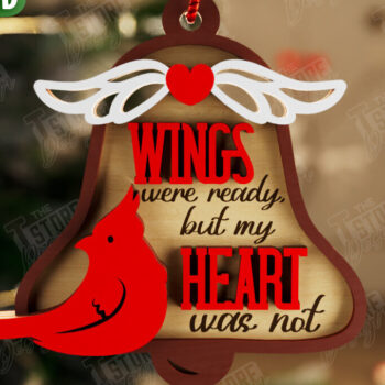 Intra απο ξύλο plywood 3mm-4mm πάχος Χριστουγεννιάτικο στολίδι Cardinal Memorial|CNC Δίασταση 8x8 cm INTRAFABR-107885929 - Image 1