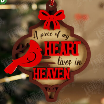 Intra απο ξύλο plywood 3mm-4mm πάχος Χριστουγεννιάτικο στολίδι Cardinal Memorial|CNC Δίασταση 8x8 cm INTRAFABR-107885896 - Image 1