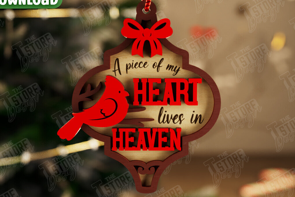 Intra απο ξύλο plywood 3mm-4mm πάχος Χριστουγεννιάτικο στολίδι Cardinal Memorial|CNC Δίασταση 8x8 cm INTRAFABR-107885896