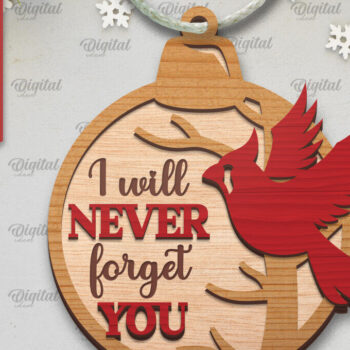 Intra απο ξύλο plywood 3mm-4mm πάχος Δέσμη στολίδι δέντρου Cardinal Memorial Δίασταση 8x8 cm INTRAFABR-105218755 - Image 2