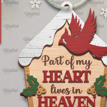 Intra απο ξύλο plywood 3mm-4mm πάχος Δέσμη στολίδι δέντρου Cardinal Memorial Δίασταση 8x8 cm INTRAFABR-105218755 - Image 4