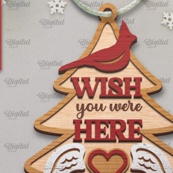 Intra απο ξύλο plywood 3mm-4mm πάχος Δέσμη στολίδι δέντρου Cardinal Memorial Δίασταση 8x8 cm INTRAFABR-105218755 - Image 8