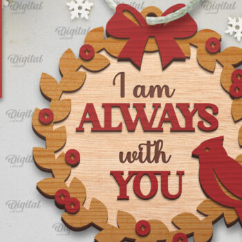 Intra απο ξύλο plywood 3mm-4mm πάχος Δέσμη στολίδι δέντρου Cardinal Memorial Δίασταση 8x8 cm INTRAFABR-105218755 - Image 11