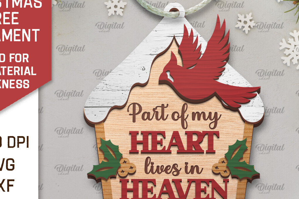 Intra απο ξύλο plywood 3mm-4mm πάχος Καρδινάλιος Μνημείο Δέντρο Στολίδι  Δίασταση 8x8 cm INTRAFABR-105202601