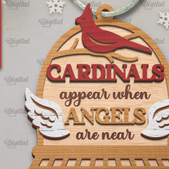 Intra απο ξύλο plywood 3mm-4mm πάχος Καρδινάλιος Μνημείο Δέντρο Στολίδι  Δίασταση 8x8 cm INTRAFABR-105202891 - Image 1