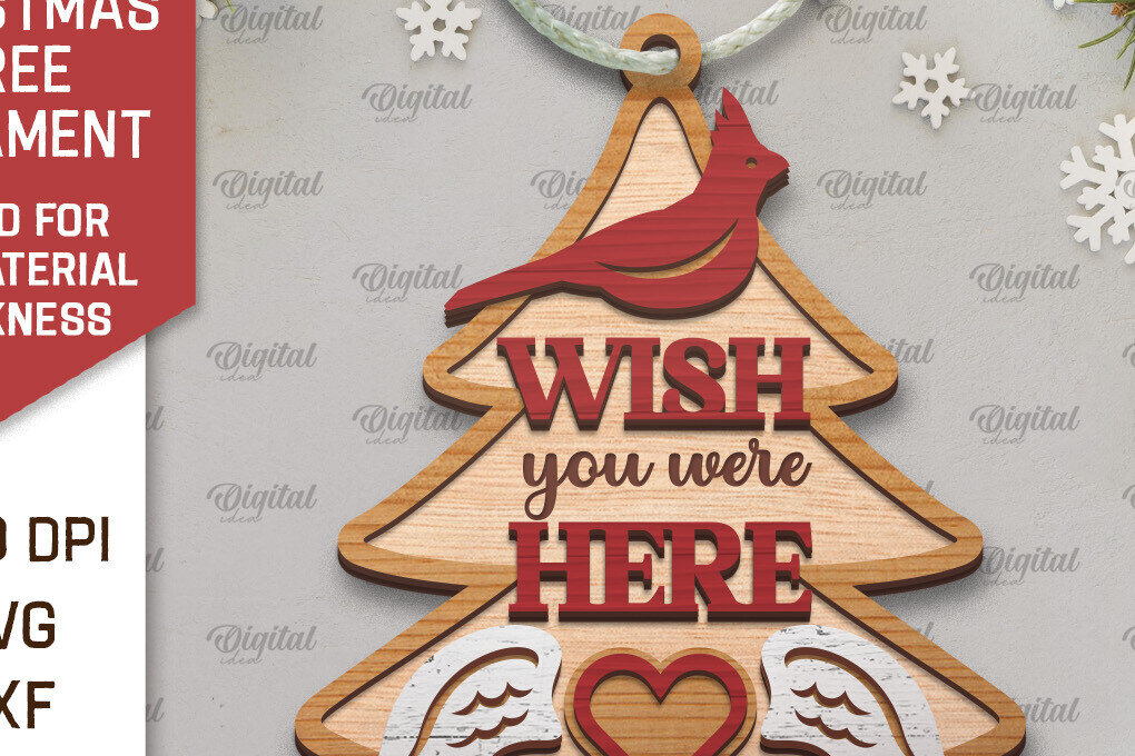 Intra απο ξύλο plywood 3mm-4mm πάχος Καρδινάλιος Μνημείο Δέντρο Στολίδι  Δίασταση 8x8 cm INTRAFABR-105202960