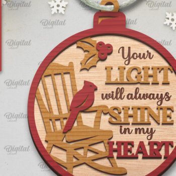 Intra απο ξύλο plywood 3mm-4mm πάχος Καρδινάλιος Μνημείο Δέντρο Στολίδι  Δίασταση 8x8 cm INTRAFABR-105203060 - Image 1