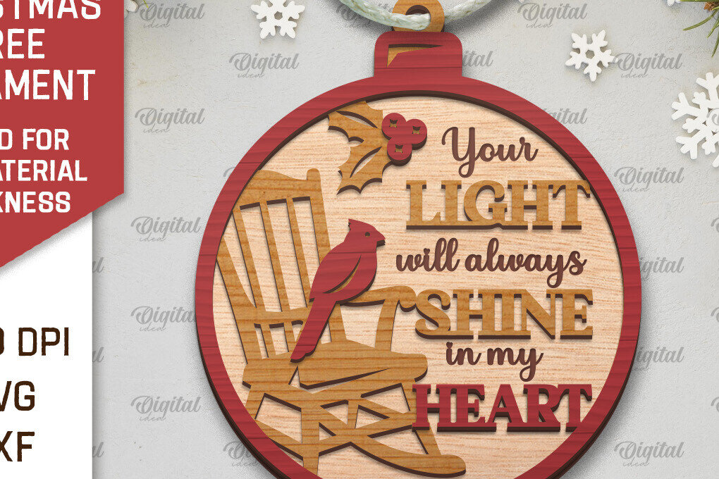 Intra απο ξύλο plywood 3mm-4mm πάχος Καρδινάλιος Μνημείο Δέντρο Στολίδι  Δίασταση 8x8 cm INTRAFABR-105203060