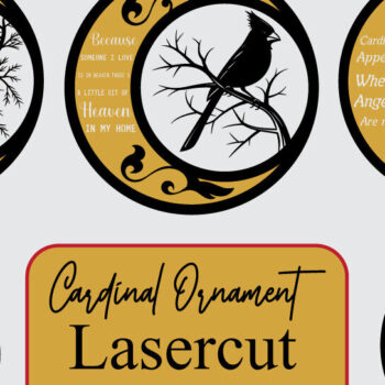 Intra απο ξύλο plywood 3mm-4mm πάχος Cardinal Ornaments Metal  Δίασταση 8x8 cm INTRAFABR-111559414 - Image 1