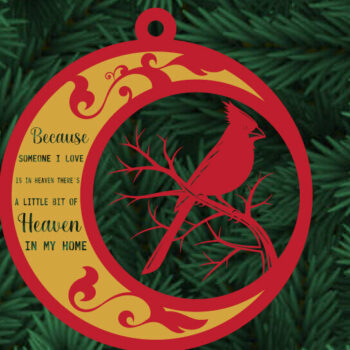 Intra απο ξύλο plywood 3mm-4mm πάχος Cardinal Ornaments Metal  Δίασταση 8x8 cm INTRAFABR-111559414 - Image 3