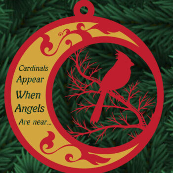 Intra απο ξύλο plywood 3mm-4mm πάχος Cardinal Ornaments Metal  Δίασταση 8x8 cm INTRAFABR-111559414 - Image 4