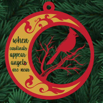 Intra απο ξύλο plywood 3mm-4mm πάχος Cardinal Ornaments Metal  Δίασταση 8x8 cm INTRAFABR-111559414 - Image 5