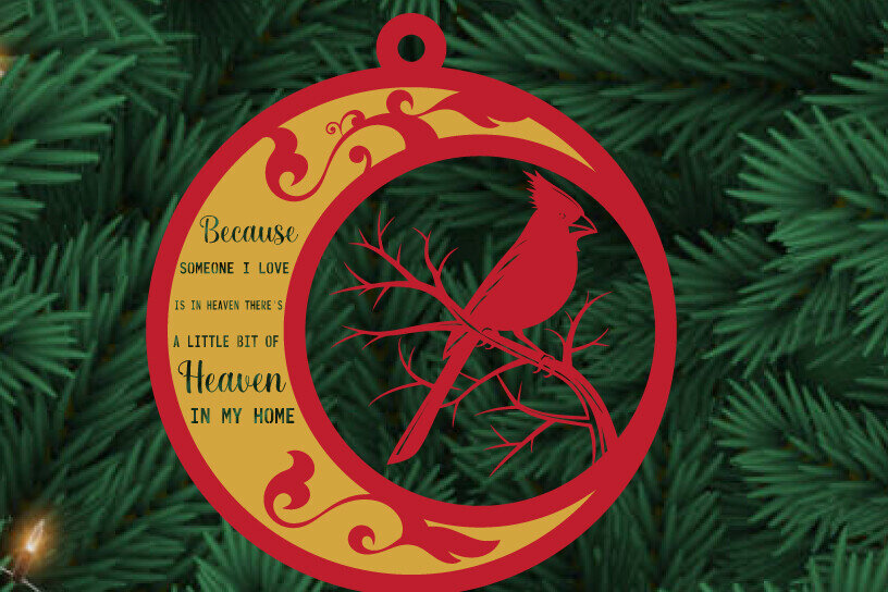 Intra απο ξύλο plywood 3mm-4mm πάχος Cardinal Ornaments Metal  Δίασταση 8x8 cm INTRAFABR-111501916