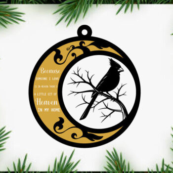 Intra απο ξύλο plywood 3mm-4mm πάχος Cardinal Ornaments Metal  Δίασταση 8x8 cm INTRAFABR-111501916 - Image 2