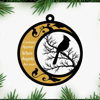 Intra απο ξύλο plywood 3mm-4mm πάχος Cardinal Ornaments Metal  Δίασταση 8x8 cm INTRAFABR-111502090 - Image 2