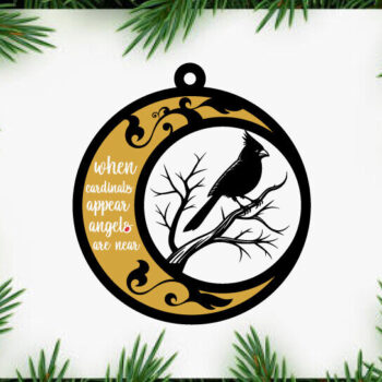 Intra απο ξύλο plywood 3mm-4mm πάχος Cardinal Ornaments Metal  Δίασταση 8x8 cm INTRAFABR-111502377 - Image 2