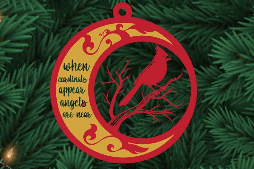 Intra απο ξύλο plywood 3mm-4mm πάχος Cardinal Ornaments Metal  Δίασταση 8x8 cm INTRAFABR-111502435