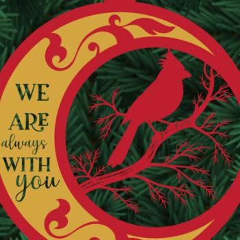 Intra απο ξύλο plywood 3mm-4mm πάχος Cardinal Ornaments Metal  Δίασταση 8x8 cm INTRAFABR-111501839 - Image 1