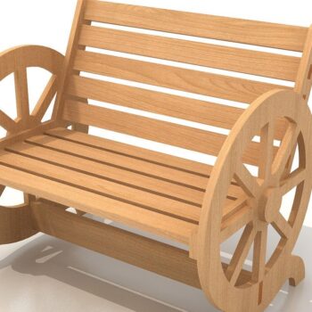 Intra απο ξύλο plywood 3mm-4mm πάχος Carriage Park Seat / Garden Bench  Δίασταση 30x20 cm INTRAFABR-39075911 - Image 3