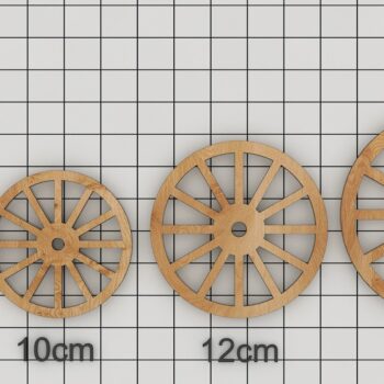 Intra απο ξύλο plywood 3mm-4mm πάχος Carriage Wheel Craft Shape Δίασταση 30x20 cm INTRAFABR-39947551 - Image 1