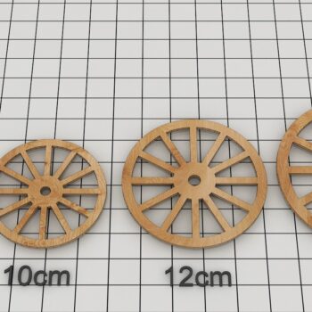 Intra απο ξύλο plywood 3mm-4mm πάχος Carriage Wheel Craft Shape Δίασταση 30x20 cm INTRAFABR-39947551 - Image 2