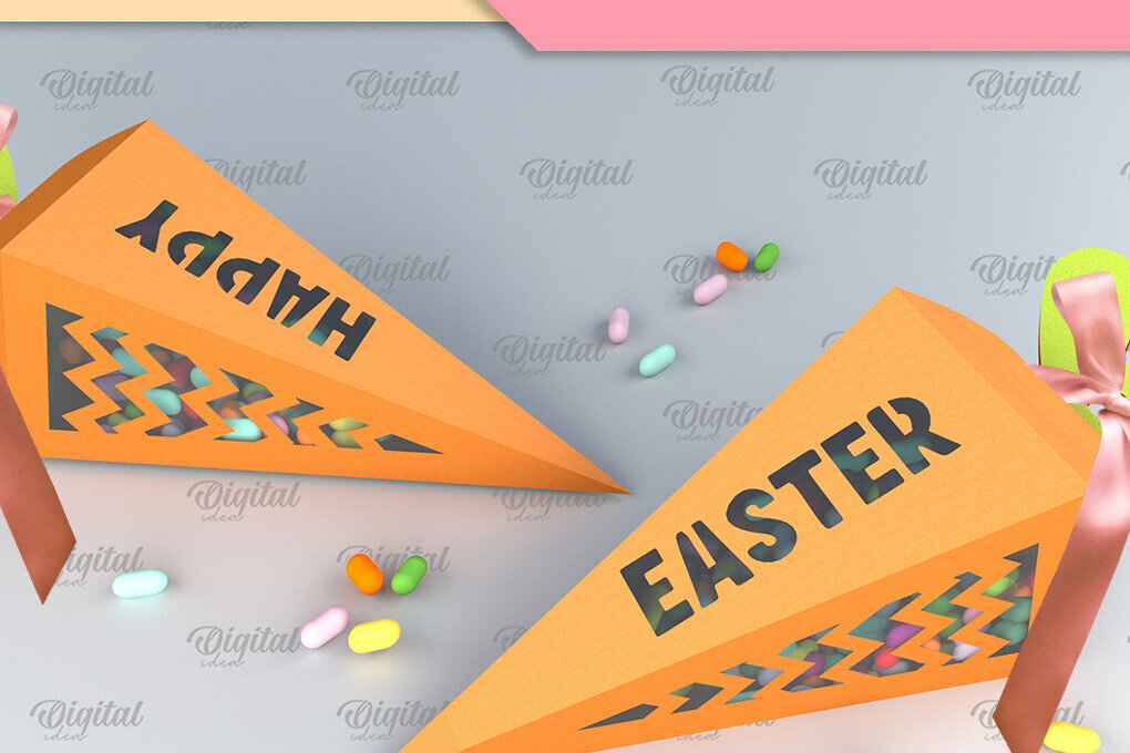 Intra απο ξύλο plywood 3mm-4mm πάχος Καρότο Κουτί . Χαρτί 3D πασχαλινής συσκευασίας δώρου Δίασταση 15x15 cm INTRAFABR-89454077