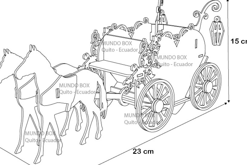 Intra απο ξύλο plywood 3mm-4mm πάχος Καρδιά καρότσι, Άλογα, Καρδιά Δίασταση 15x15 cm INTRAFABR-120038286