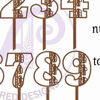 Intra απο ξύλο plywood 3mm-4mm πάχος Cars Number Cake Cut  Δίασταση 5x5 cm INTRAFABR-102343305 - Image 3