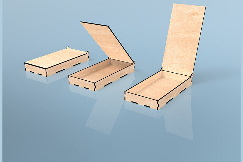 Intra απο ξύλο plywood 3mm-4mm πάχος κοπής με λέιζερ Cash Box Δίασταση 15x15 cm INTRAFABR-105214638 - Image 2
