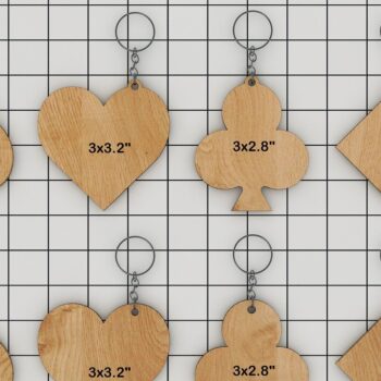 Intra απο ξύλο plywood 3mm-4mm πάχος Καζίνο Παίξτε Κάρτες Μπρελόκ Σχέδια κοπής Δίασταση 6x6 cm INTRAFABR-39946153 - Image 1