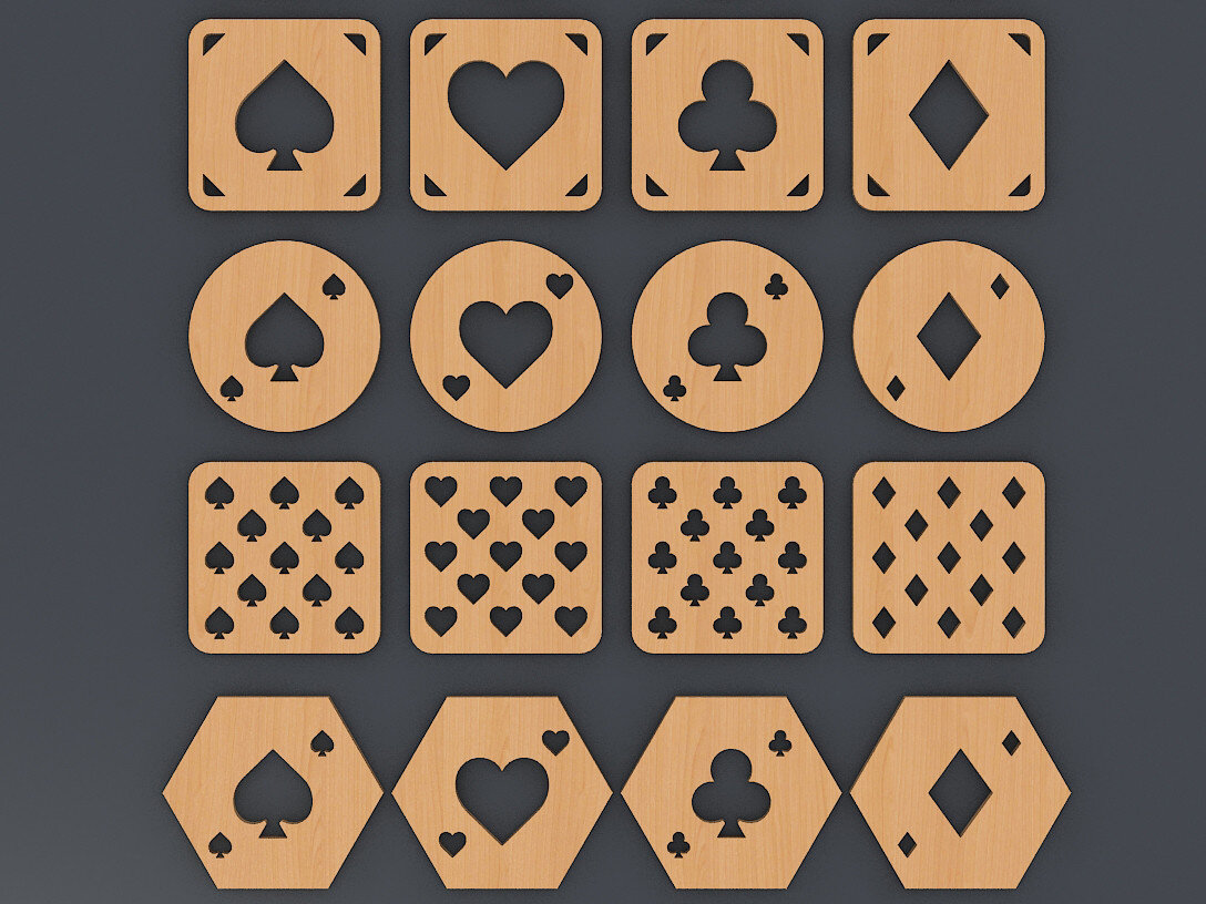 Intra απο ξύλο plywood 3mm-4mm πάχος Καζίνο Παίζοντας Coaster Grill Trivet Δίασταση 30x20 cm INTRAFABR-60980895