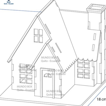 Intra απο ξύλο plywood 3mm-4mm πάχος Nordic Cottage Δίασταση 15x15 cm INTRAFABR-119482864 - Image 1