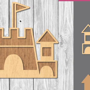 Intra απο ξύλο plywood 3mm-4mm πάχος Castle Decoration Δίασταση 15x15 cm INTRAFABR-109410812