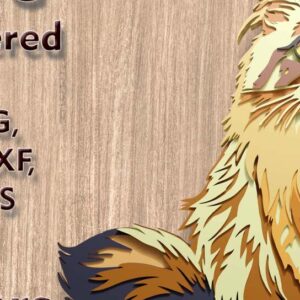 Intra απο ξύλο plywood 3mm-4mm πάχος πολλαπλών επιπέδων Cat 3D Δίασταση 9x10 cm INTRAFABR-115018425