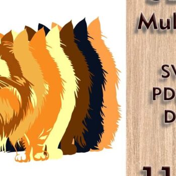 Intra απο ξύλο plywood 3mm-4mm πάχος πολλαπλών επιπέδων Cat 3D Δίασταση 9x10 cm INTRAFABR-115018425 - Image 3