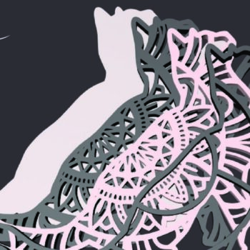 Intra απο ξύλο plywood 3mm-4mm πάχος Cat , 4 Layers , 3D Mandala Δίασταση 30x30 cm INTRAFABR-21302539 - Image 7