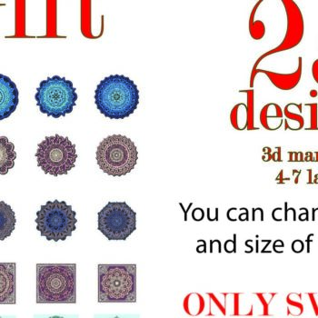 Intra απο ξύλο plywood 3mm-4mm πάχος Cat , 4 Layers , 3D Mandala Δίασταση 30x30 cm INTRAFABR-21302539 - Image 9