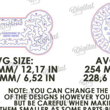 Intra απο ξύλο plywood 3mm-4mm πάχος Cat Advent Calendar Design Cut  Δίασταση 30x20 cm INTRAFABR-108511039 - Image 2