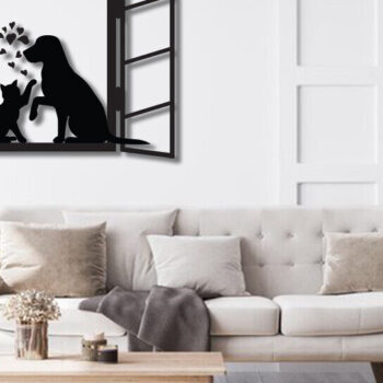 Intra απο ξύλο plywood 3mm-4mm πάχος Διακόσμηση τοίχου για λάτρεις της γάτας και του σκύλου Δίασταση 15x18 cm INTRAFABR-91231151 - Image 2