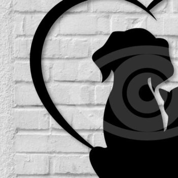 Intra απο ξύλο plywood 3mm-4mm πάχος Διακόσμηση τοίχου για λάτρεις της γάτας και του σκύλου Δίασταση 40x40 cm INTRAFABR-65092344 - Image 1