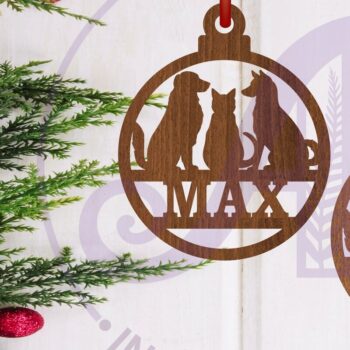 Intra απο ξύλο plywood 3mm-4mm πάχος Χριστουγεννιάτικο στολίδι για γάτες και σκύλους Δίασταση 3x3 cm INTRAFABR-108680453 - Image 1