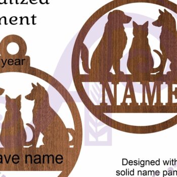 Intra απο ξύλο plywood 3mm-4mm πάχος Χριστουγεννιάτικο στολίδι για γάτες και σκύλους Δίασταση 3x3 cm INTRAFABR-108680453 - Image 3