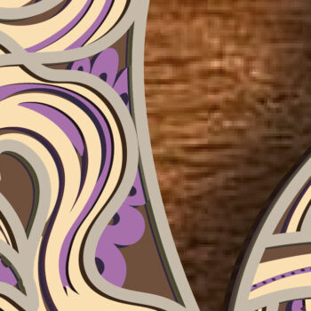 Intra απο ξύλο plywood 3mm-4mm πάχος Cat and Moon 3D Mandala Multilayer Δίασταση 30x30 cm INTRAFABR-82256465 - Image 2