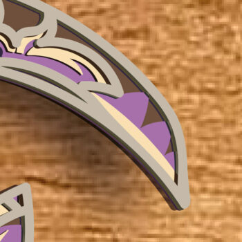 Intra απο ξύλο plywood 3mm-4mm πάχος Cat and Moon 3D Mandala Multilayer Δίασταση 30x30 cm INTRAFABR-82256465 - Image 6