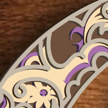 Intra απο ξύλο plywood 3mm-4mm πάχος Cat and Moon 3D Mandala Multilayer Δίασταση 30x30 cm INTRAFABR-82256465 - Image 7