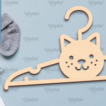 Intra απο ξύλο plywood 3mm-4mm πάχος Κρεμάστρα μωρού Cat  Κοπή Δίασταση 30x20 cm INTRAFABR-99139298 - Image 1